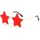 thumbnail image 1 of A pair of frameless star-shaped sunglasses fashionable sunglasses for men and women party glasses pentagram glasses (yellow), 1 of 3