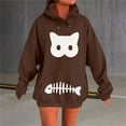 thumbnail image 2 of ZSQDM Women's Hoodies Sweatshirts Airplane Mode Hoodie Women Womens with Cat Cute Graphic Puppy Hooded Sweatshirts Animal Holder Long Sleeve Sweater Polyester Women Blending Sweatshirt (Xxxxxl), 2 of 4