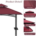 thumbnail image 6 of ChromaCore 8x5Ft Grill Gazebo Replacement Canopy,Double Tiered BBQ Tent Roof Top Cover, 6 of 7