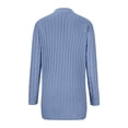 thumbnail image 6 of Womens Cable Knit Cardigan Sweaters Long Sleeve Open Front Fall Outwear Coat Button Down Knitwear Sweaters Ladies Cardigan ZA Blue,M, 6 of 7