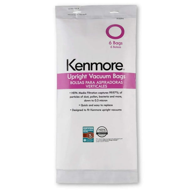 Kenmore 53294 Style O HEPA Cloth Vacuum Bags for Kenmore Upright Vacuum