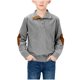 thumbnail image 1 of Camisa de manga larga con bloques de color para niños, talla mediana, informal y cómoda, blusa de poliéster para niños, 1 of 8
