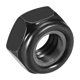 thumbnail image 3 of Uxcell Tuercas de bloqueo hexagonales M6x1mm de acero al carbono con inserto de nylon, 50 piezas negras, 3 of 5