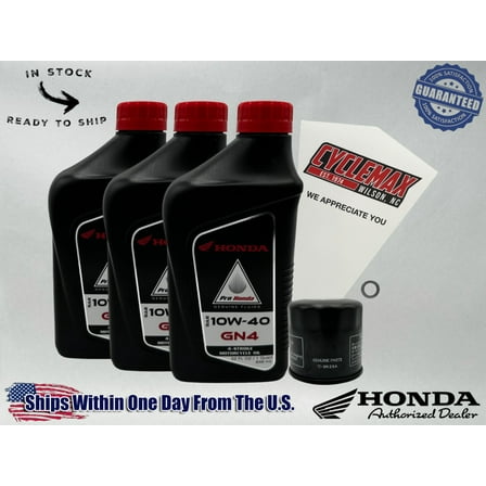 Cyclemax Standard GN4 10W-40 Oil Change Kit compatible with 2023-2025 Honda SCL500