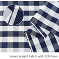 thumbnail image 4 of Checkered Rectangle Tablecloth Water Resistance Wrinkle Free Spillproof Heavy Weight Gingham Plaid Table Cloth for Buffet Banquet Parties Event Holiday Dinner, 60 x 84 Inch Navy and White, 4 of 5