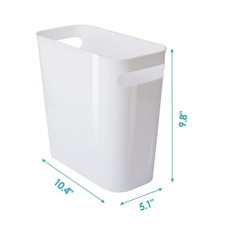 Innovaze 1.3 Gal./5 Liter Rectangular Matt White Step-on Trash Can for  Bathroom and Office, 1 unit - Harris Teeter