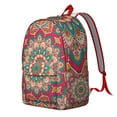 thumbnail image 2 of Lightweight Comfortable Boho Mandala Floral Backpack for Women & Men, Large Bookbag with Laptop Sleeve for School College, Work Travel Gift, 2 of 5