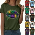 thumbnail image 4 of HCNTES Mardi Gras Shirt for Women It's Mardi Gras Yall Shirts Funny Carnival Outfit Tshirts New Orleans Party V Neck Tee Tops(Size:XXL), 4 of 9