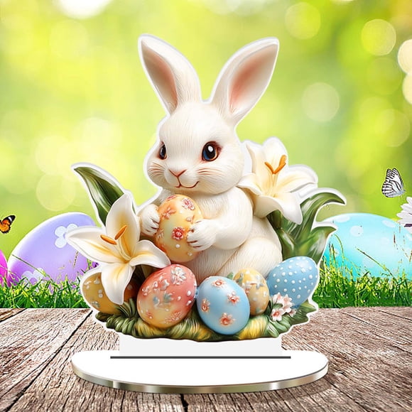 Mejores decoraciones de mesa de Pascua Centros de mesa 2D para la decoración de casas navideñas en salón y dormitorio