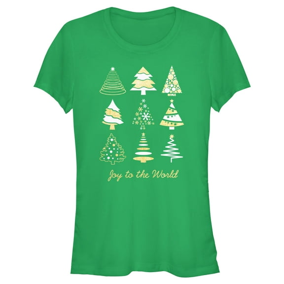 Junior's Lost Gods Joy to the World Graphic Tee Kelly Green Small