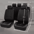 thumbnail image 3 of Juego De Fundas Para 5 Asientos De Automóvil 9 Pcs Negro Malubero Juego de fundas cubre asientos, 3 of 4