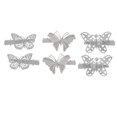 thumbnail image 4 of 6 unidades de horquillas metálicas, pinzas para el pelo con motivos florales en 3D para mujer, accesorios retro para recogidos y moños, para novias y damas de honor, 4 of 8