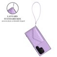 thumbnail image 2 of Back Wallet Case for Samsung Galaxy S24 Ultra with RFID Blocking Card Holders Stand Function Shockproof PU Leather Wallet Case with Wrist Lanyard for Samsung Galaxy S24 Ultra, Purple, 2 of 9