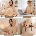thumbnail image 6 of Heated Lap Blanket and Wearable Shawl, Hooded Electric Heating Blanket with Zipper and 3 Heat Levels for Office Work Sofa Lounging Travel and Home, 6 of 6