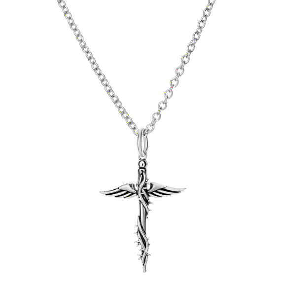 Dainty Medical Cross Necklace - Proverbs 17:22 by Shields of Strength