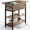 Oak, variant on Yoobure End Table with Charging Station, Flip Top Side Table with USB Ports and Outlets, Sofa Couch Table Bedside Table for Living Room Bedroom, Narrow Nightstand with Storage Shelves for Small Space