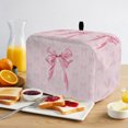 thumbnail image 2 of Toaster Cover 2 Slice, Pink Bow Dustproof Bakeware Oven Protector with Top Hook, Cute Watercolor Girls Cartoon Luxury Waterproof Small Kitchen Appliance Toasters Dust Cover, 12"x7.5"x8", 2 of 9