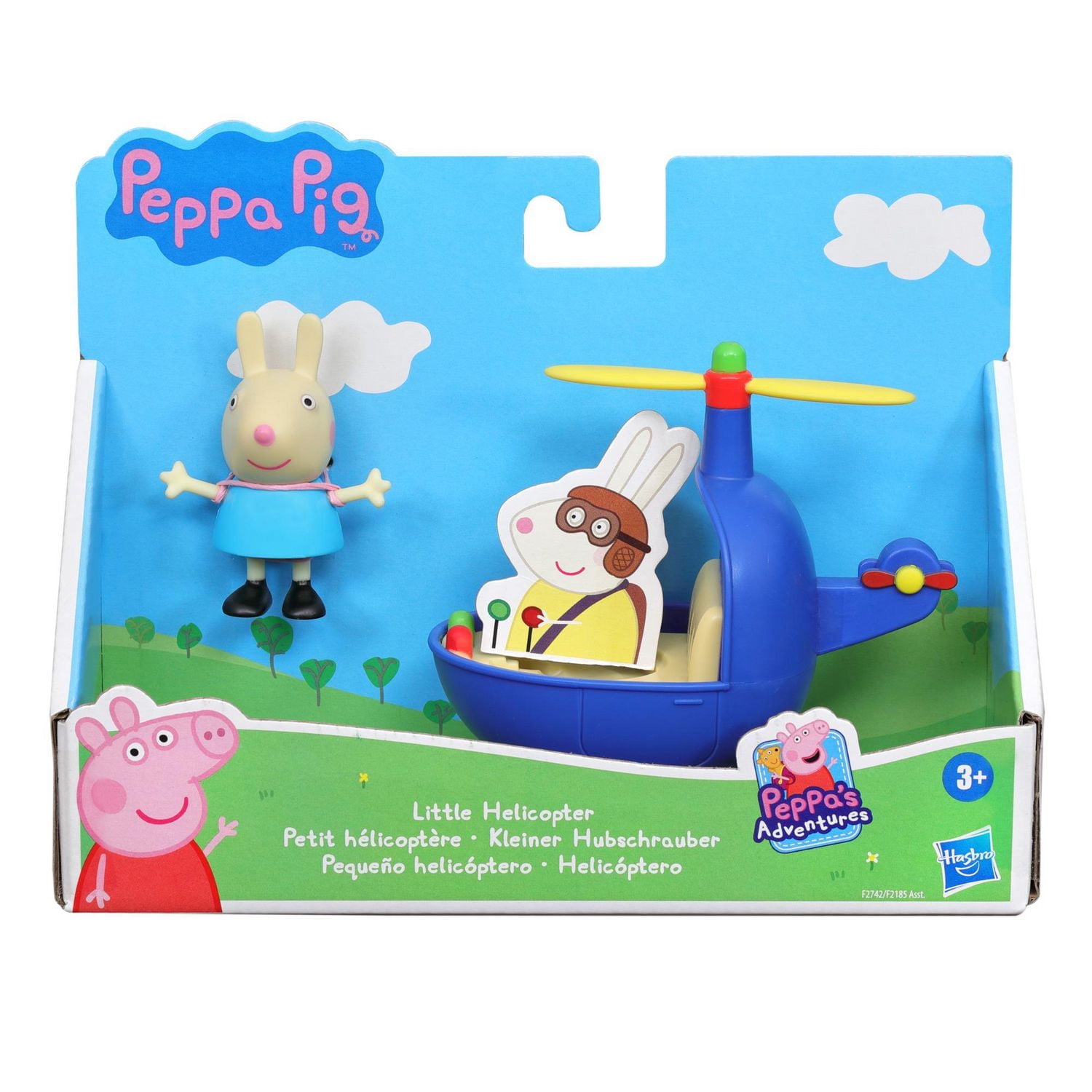 Peppa Pig Peppa's Adventures Little Helicopter Toy Includes 3-inch Rebecca Rabbit Figure, Inspired by the TV Show, Ages 3 and Up