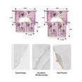 thumbnail image 6 of Pink Floral Kitchen Curtains Swag Valance and Tier Curtains Set 24 Inch Length, Vintage Botanical Gradient Pastel Painting Rod Pocket Drape Panels Pair Swag Curtains for Bathroom/Cafe/Window, 6 of 6