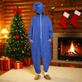 thumbnail image 6 of Rohuuque Christmas Festival Onesie for Unisex Animal Dress Up Adult Pajamas Zipper Hoodie Casual Jumpsuit with Pocket Blue, 6 of 9
