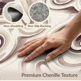 thumbnail image 6 of ODIKA 3'x5' Washable Throw Rug Large Cream Para Taupe Curves Structured Alfombras Salas Modernas for Entryway, Kitchen, Mudroom, Stain Resistant, Low Profile, Non-Slip, 6 of 7
