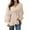 Beige, variant on cfhntfmh Womens Fashion Tops V Neck Long Sleeve Babydoll Blouses Trendy Ruffle Hem Plain Dressy Casual Shirts