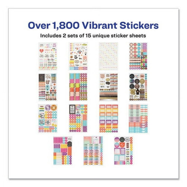Planner Sticker Variety Pack for Moms, Budget, Family, Fitness, Holiday, Work, Assorted Colors, 1,820/Pack Planner Sticker Variety Pack for Moms, Budget, Family, Fitness, Holiday, Work, Assorted Colors, 1,820/Pack