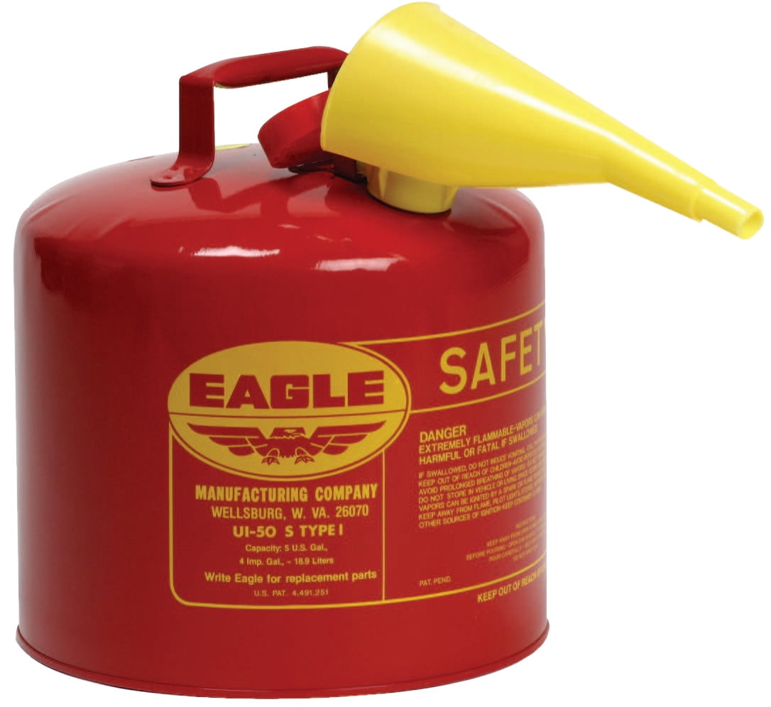 Eagle 1/4 Gallon Galvanized Red Steel Safety Can Ui-2s Type 1 Bright Color for sale online 
