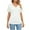 White, variant on Women's V Neck Tunic Tops Short Sleeve T shirts with Side Shirring Ruched Blouse shirts