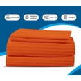 thumbnail image 5 of 600 Thread Count 100% Egyptian Cotton Sleeper Sofa Bed Sheet Set Stripe Queen XL Size (60"x 80"x 7" ) with 4 -PCS Fitted Straps Color Orange, 5 of 6