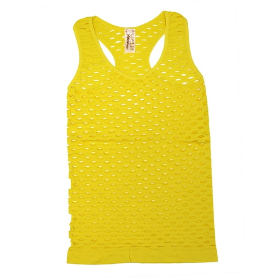 Women Fishnet Racerback Tank Top Dancing Tee T-Shirt Beach Bathing Suit