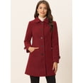 thumbnail image 2 of INSPIRE CHIC Chaqueta De Invierno Con Cuello Peter Pan Para Mujer Rojo XL, 2 of 6