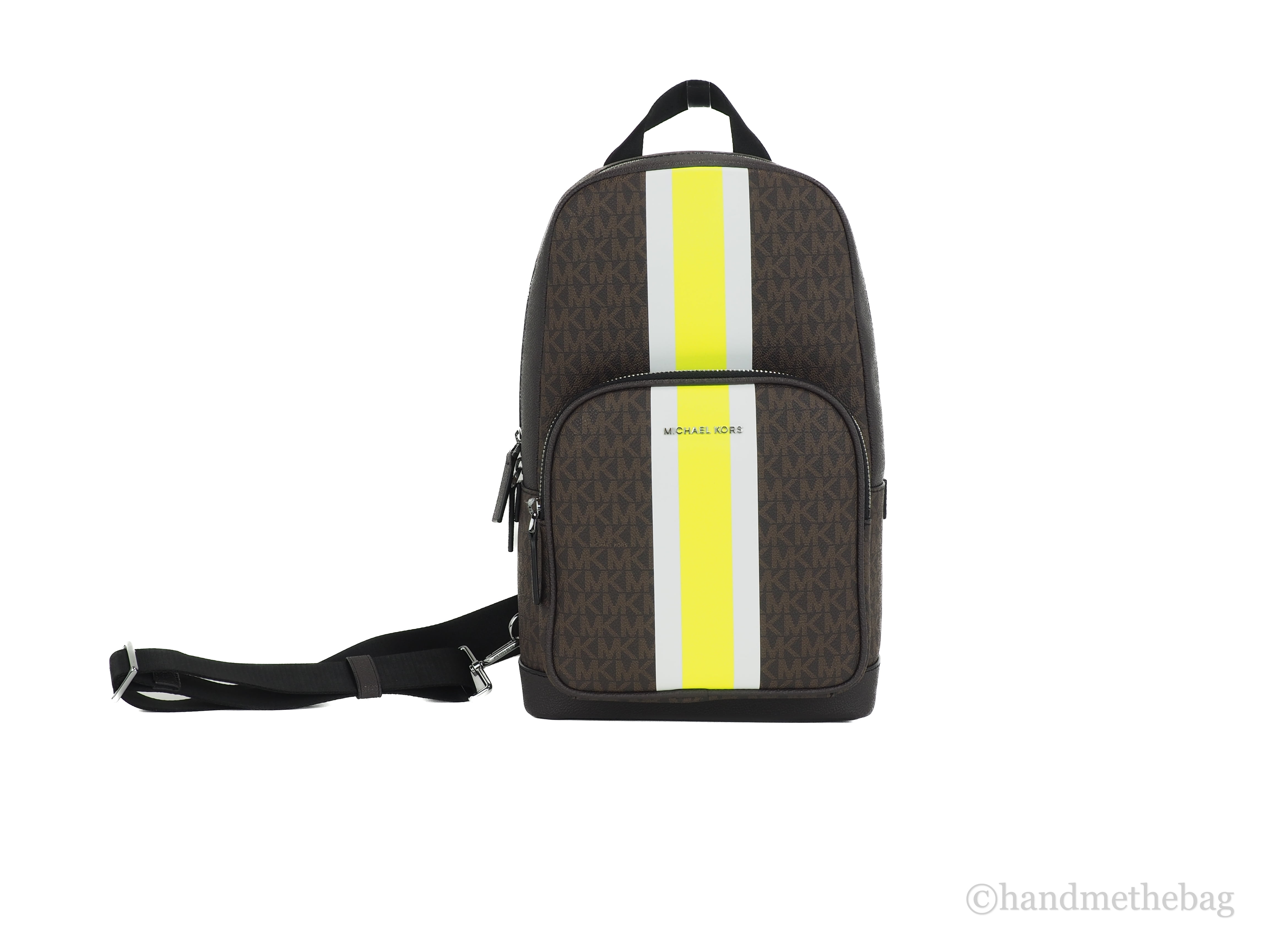 Michael Kors Cooper Medium Signature Stripe Sling Pack Bag - Walmart.com