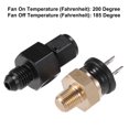 thumbnail image 4 of Unique Bargains 1 Set Auto Engine Temperature Cooling Fan Switch Thread-On AN Fitting Adapter 4AN 200'F On-185'F Off, 4 of 6