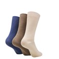 thumbnail image 3 of Clarks Men's Multicolor Solid Casual Crew Socks with Ribbed Welt, 3 Pack, 3 of 6