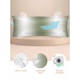thumbnail image 2 of Green White Ombre Satin Pillowcase for Hair and Skin with Zipper, Soft Breathable Cooling Silk Pillow Cases, Country Pastoral Gradient Minimalist Body Pillow Covers Bed Pillows 20"x54", 2 of 6