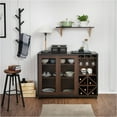thumbnail image 6 of Furniture of America Francis Industrial Multi-Storage Dining Buffet, Vintage Walnut, 6 of 7
