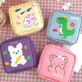 thumbnail image 1 of 4pcs Menstrual Pad Bag, Zipper Sanitary Napkin Bag, Menstrual Cup Pouch, Cotton Sanitary Napkin Bag For Women (random Color) Kitten, Bear, Dinosaur, R, 1 of 5