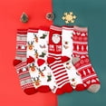 thumbnail image 3 of Minnieouse 5 pares M calcetines de algodón suaves y cómodos temporada navideña calcetines gruesos de dibujos animados navideños lindos Medias, 3 of 6