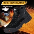 thumbnail image 4 of Work Boots for Men Slip On Welding Boots for Men Indestructible Steel Toe Boots Men's Steel Toe Shoes Fireproof Safety Toe Shoes Construction Boots for Welder Men's Work Shoes., 4 of 10