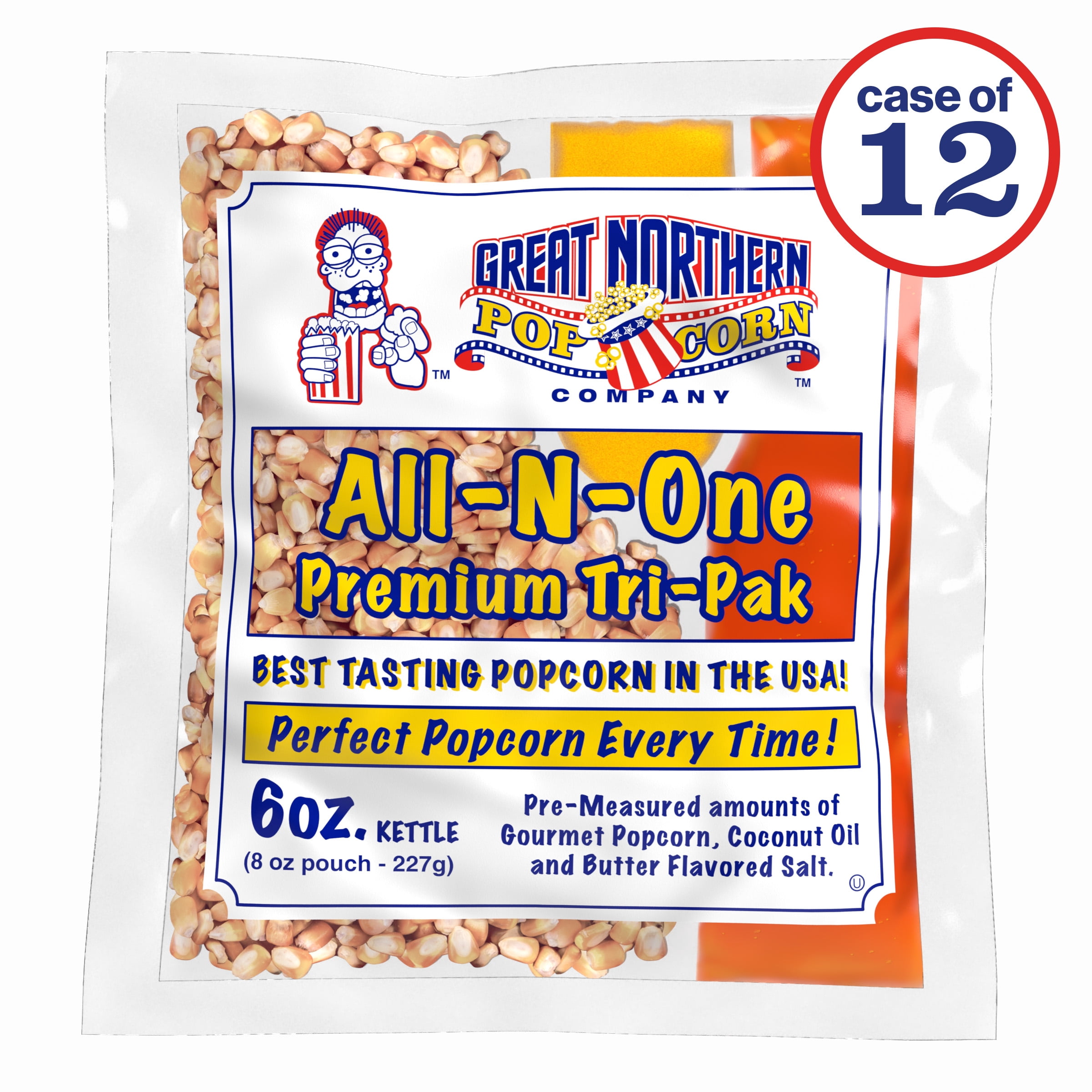 Great Northern Popcorn Case of 12 Pre-Measured 6Oz Gourmet Popcorn Packs