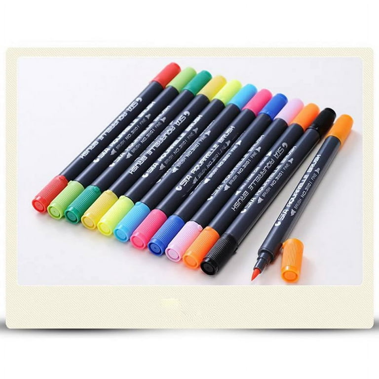 Mancola Dual Brush Pens Art Markers, 100 Colors Fine Point Markers