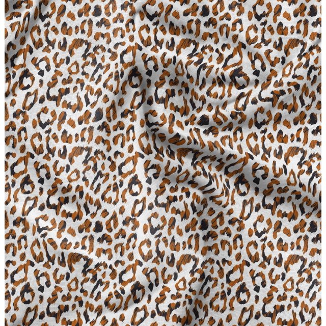 Soimoi Rayon Fabric Leopard Animal Skin Print Fabric by The Yard 56 Inch Wide