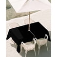 thumbnail image 3 of 54x80 Inch Outdoor Tablecloth with Umbrella Hole Zipper Rectangle Black Rectangular Tablecloths Outside Waterproof Solid Color Farmhouse Black Patio Table Cloth Cover for Picnic Party, 3 of 8