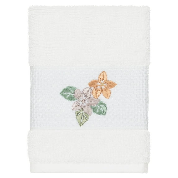 Linum Home Textiles Caroline Embellished Turkish Cotton Washcloth