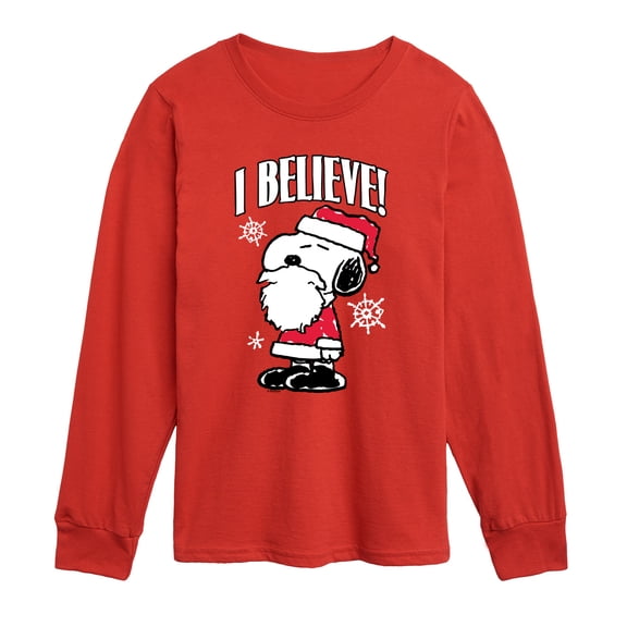 Peanuts - Believe - Youth Boys Long Sleeve Graphic T-Shirt