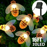 Solar String Lights Bee Flowers Drips Butterfly LED Fairy Decor Lights Garden US