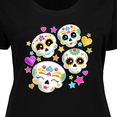 thumbnail image 4 of Inktastic Decorative Skull Party for Day of the Dead Women's Plus Size T-Shirt, 4 of 5