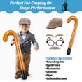thumbnail image 3 of Kit de disfraces Skylety Old Man Kids para fiesta escolar de 100 días, 3 of 7