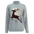 thumbnail image 3 of Christmas Reindeer Sweaters for Women 2025 Long Sleeve Turtleneck Festive Xmas Pullover Sweater Jumper Tops, 3 of 6